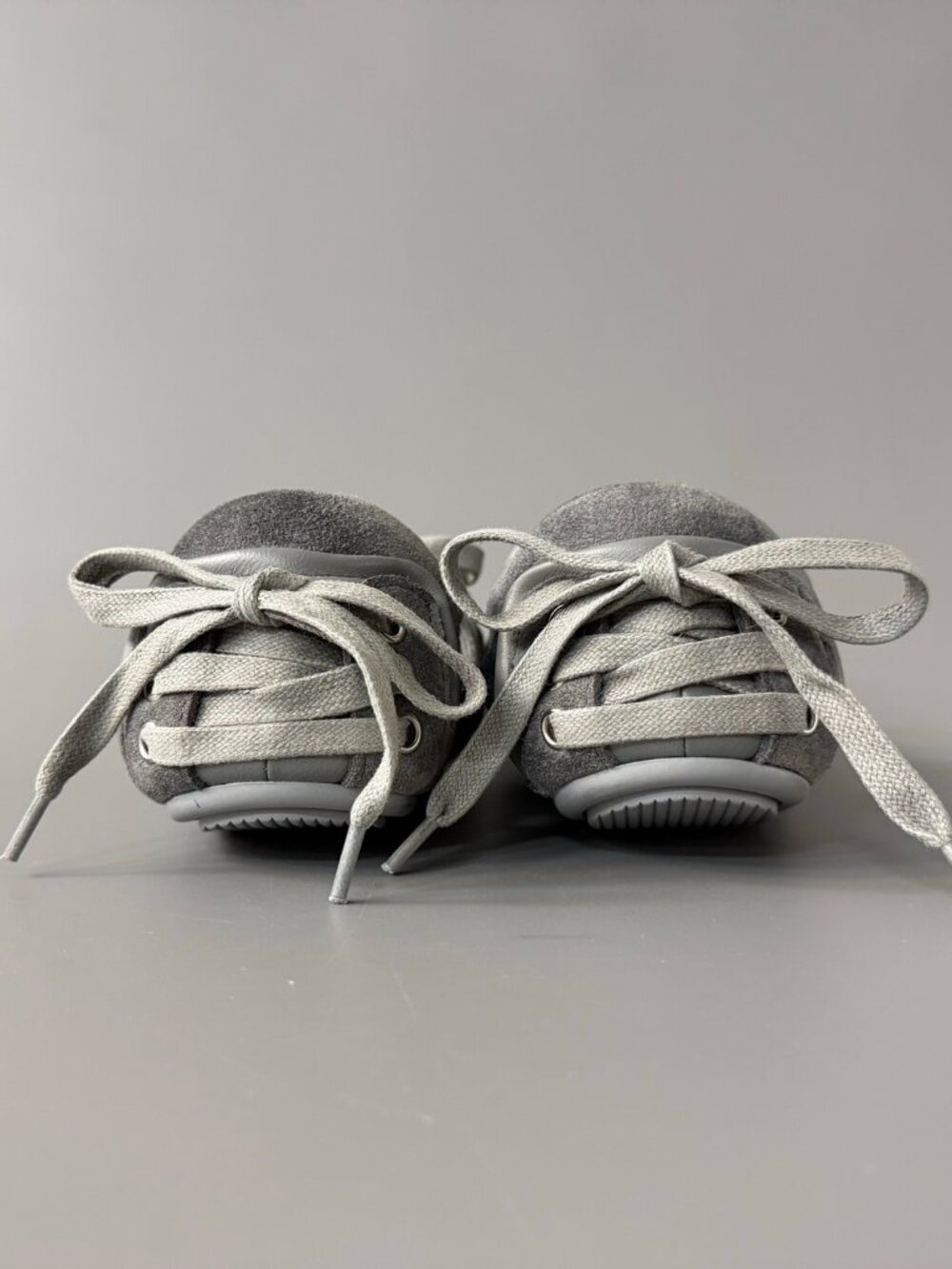 Acne Studios Silver Crinkled Ballet-Style German Army Trainers - Picture 6 of 9